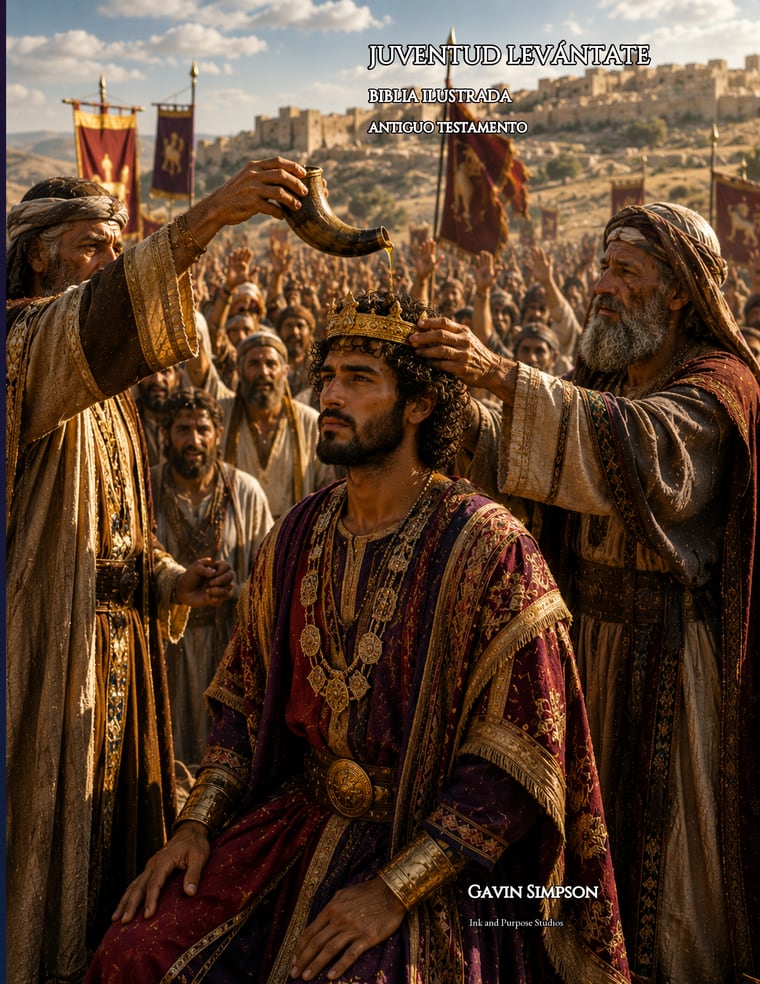 Portada en español de Biblia Ilustrada Juventud Levántate: Antiguo Testamento