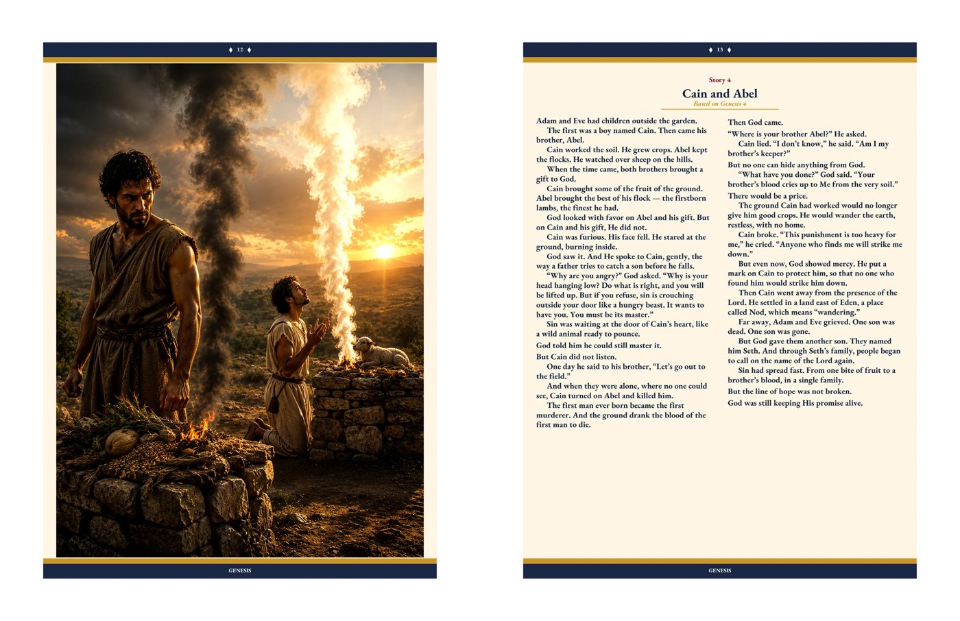 A spread from the Youth Arise Illustrated Bible