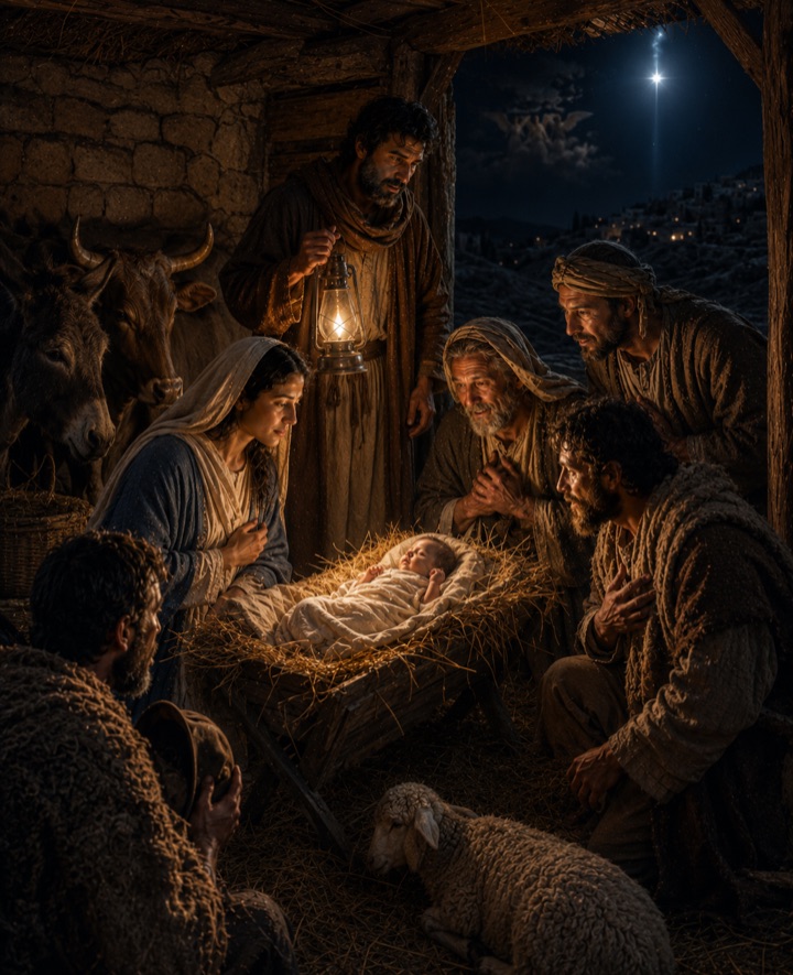 Birth of Jesus Shepherds