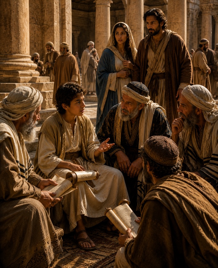 Boy Jesus in Temple